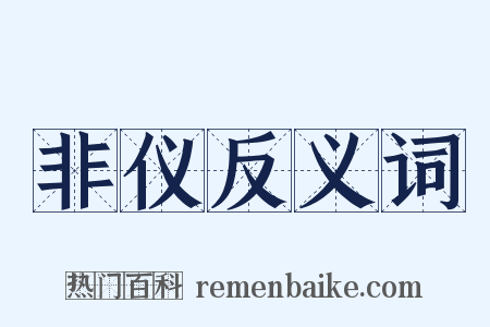 非仪反义词是什么意思的图片